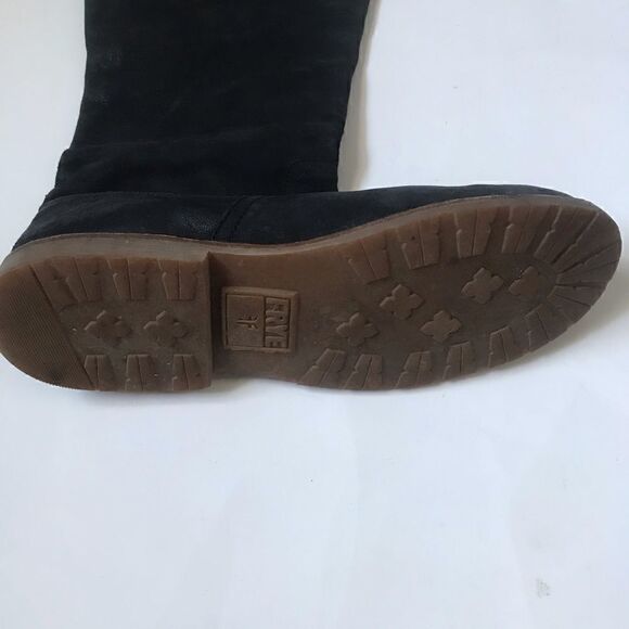 Frye Celia over the knee black leather boots NWOT - Picture 5 of 10